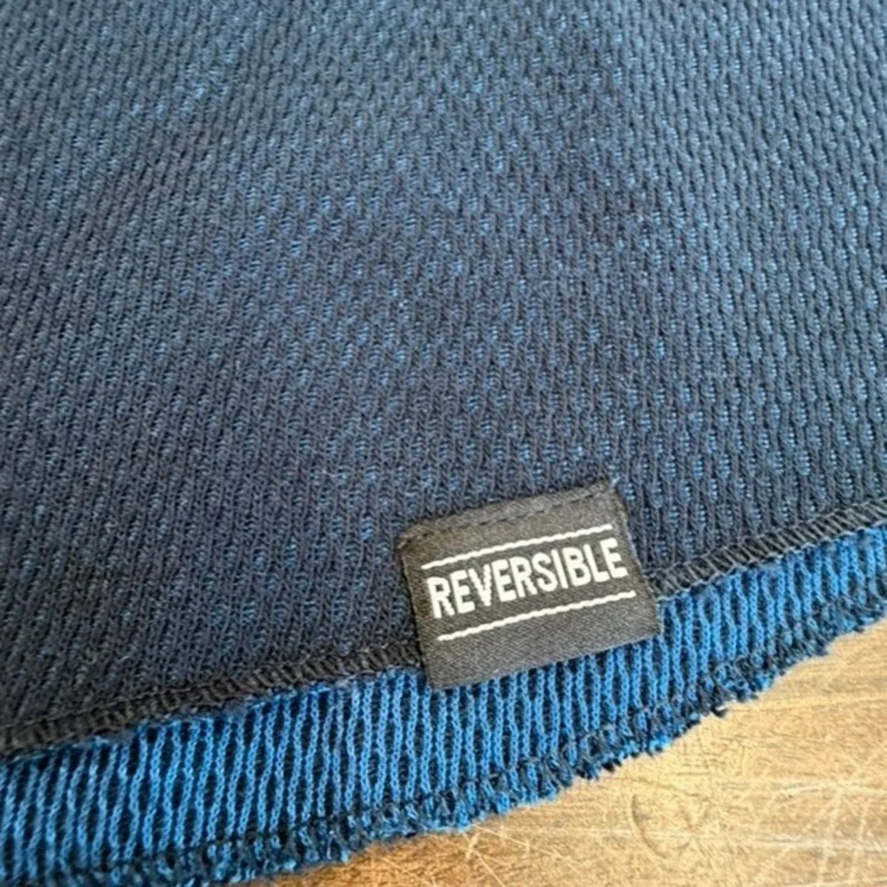 Hanes Mens Reversible Thermal Set Set Navy Blue Waffle Knit Base Layer XL